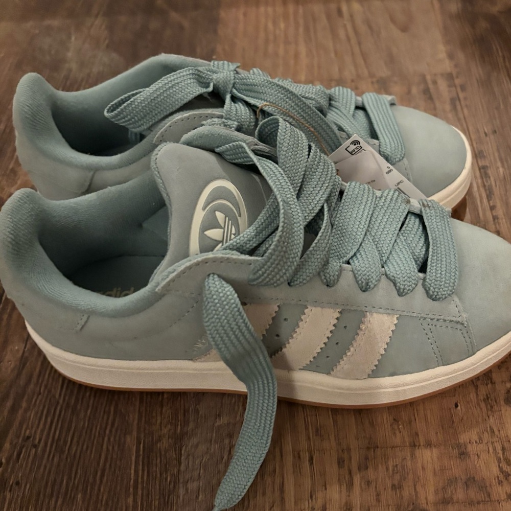 adidas Light Blue and White Sneakers